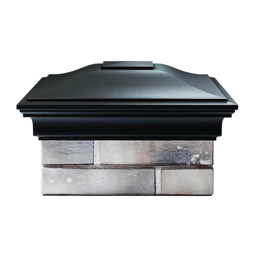 Колпак Zking Монблан Черный на столб 1.5х1.5 еврокирпича 0.7НФ (355х355мм) Чита фото