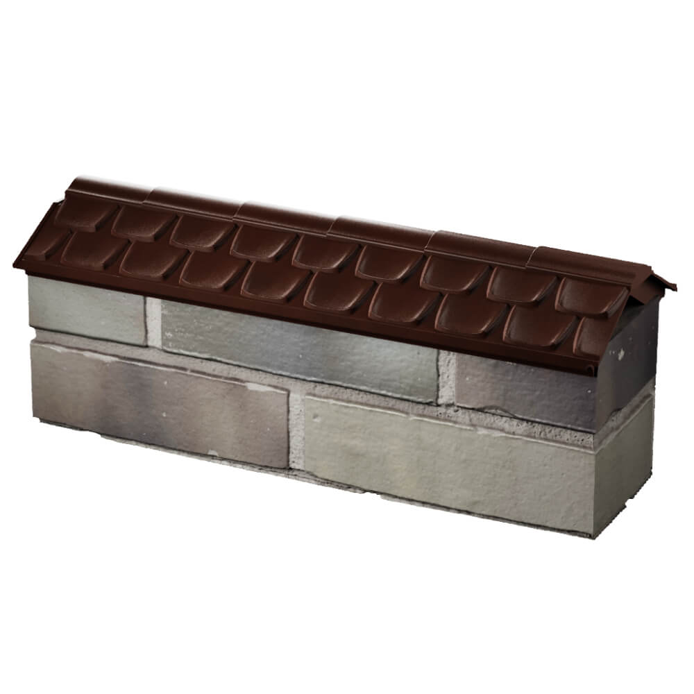 Парапет Zking Эльбрус Коричневый с посадкой на 0.5 кирпича (130мм) в Чите фото