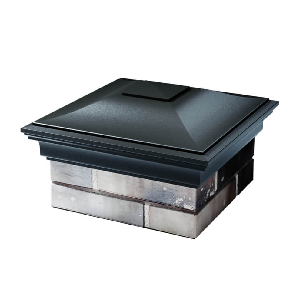 Колпак Zking Монблан Черный на столб 1.5х1.5 еврокирпича 0.7НФ (355х355мм) в Чите фото