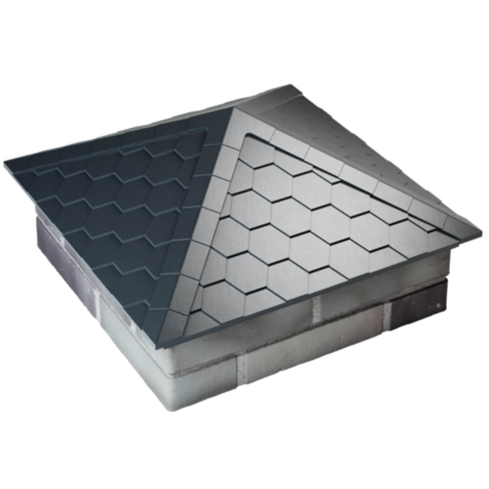 Колпак Zking Эверест Серый на столб 2х2 кирпича (535х535мм) Чита фото