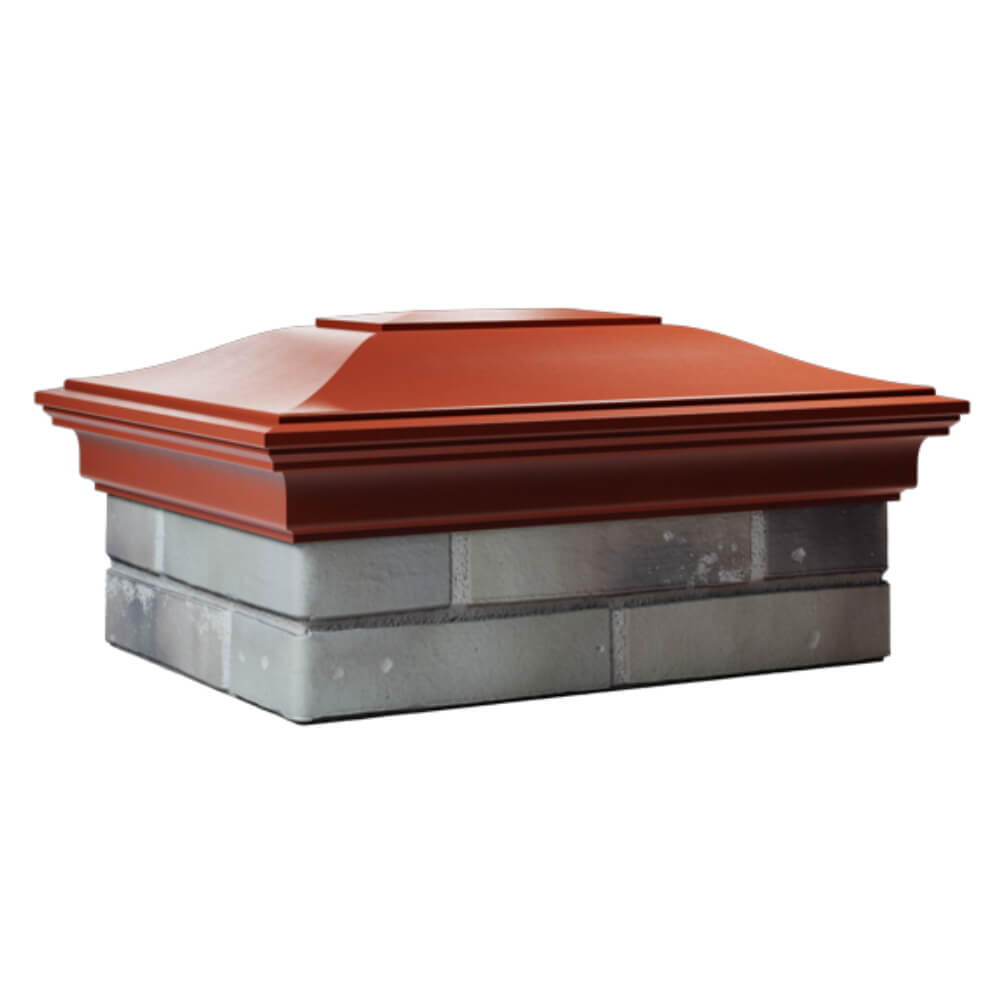 Колпак Zking Монблан Красный на столб 2х1.5 кирпича (515х385мм) в Чите фото