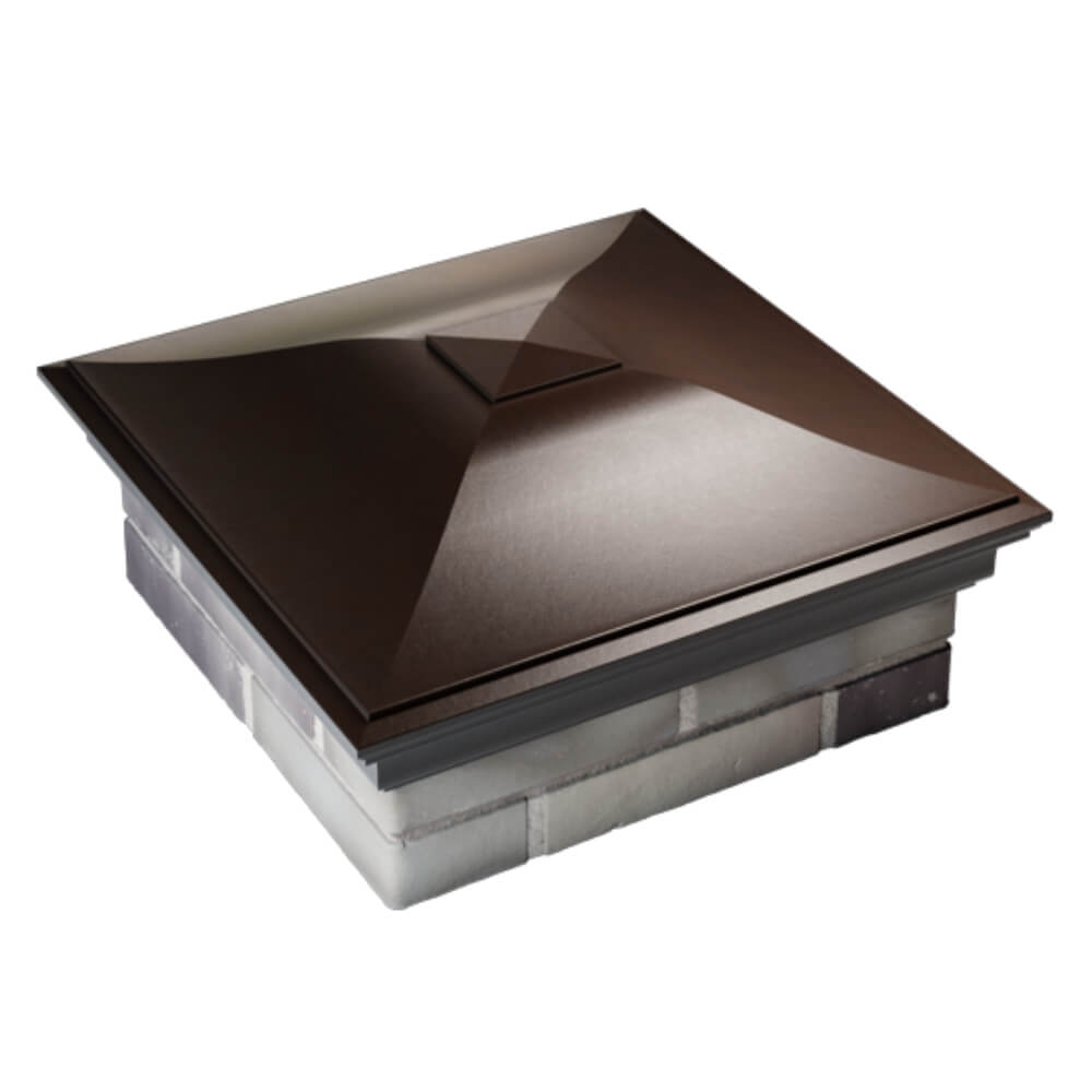 Колпак Zking Монблан Коричневый на столб 2х2 кирпича (515х515мм) Чита фото