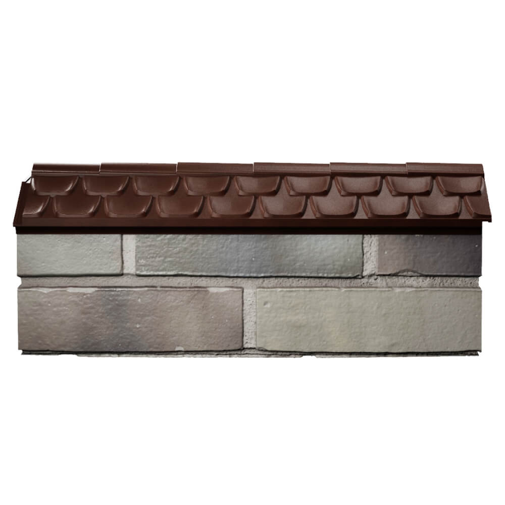 Парапет Zking Эльбрус Коричневый с посадкой на 0.5 кирпича (130мм) в Чите фото