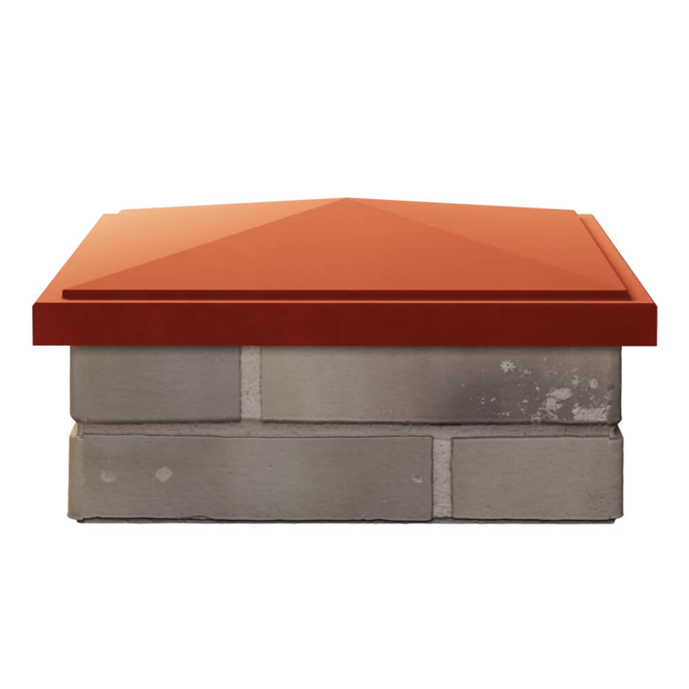 Колпак Zking БонаМоно Красный на столб 1.5х1.5 кирпича (385х385, 400х400мм) Чита фото