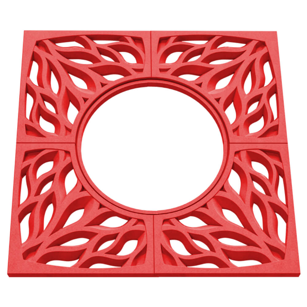 Приствольная решетка для дерева ZKING CRUST 1.2х1.2м Красная в Чите фото