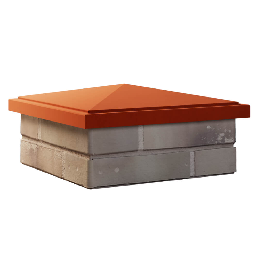 Колпак Zking БонаМоно Красный на столб 1.5х1.5 кирпича (385х385, 400х400мм) в Чите фото