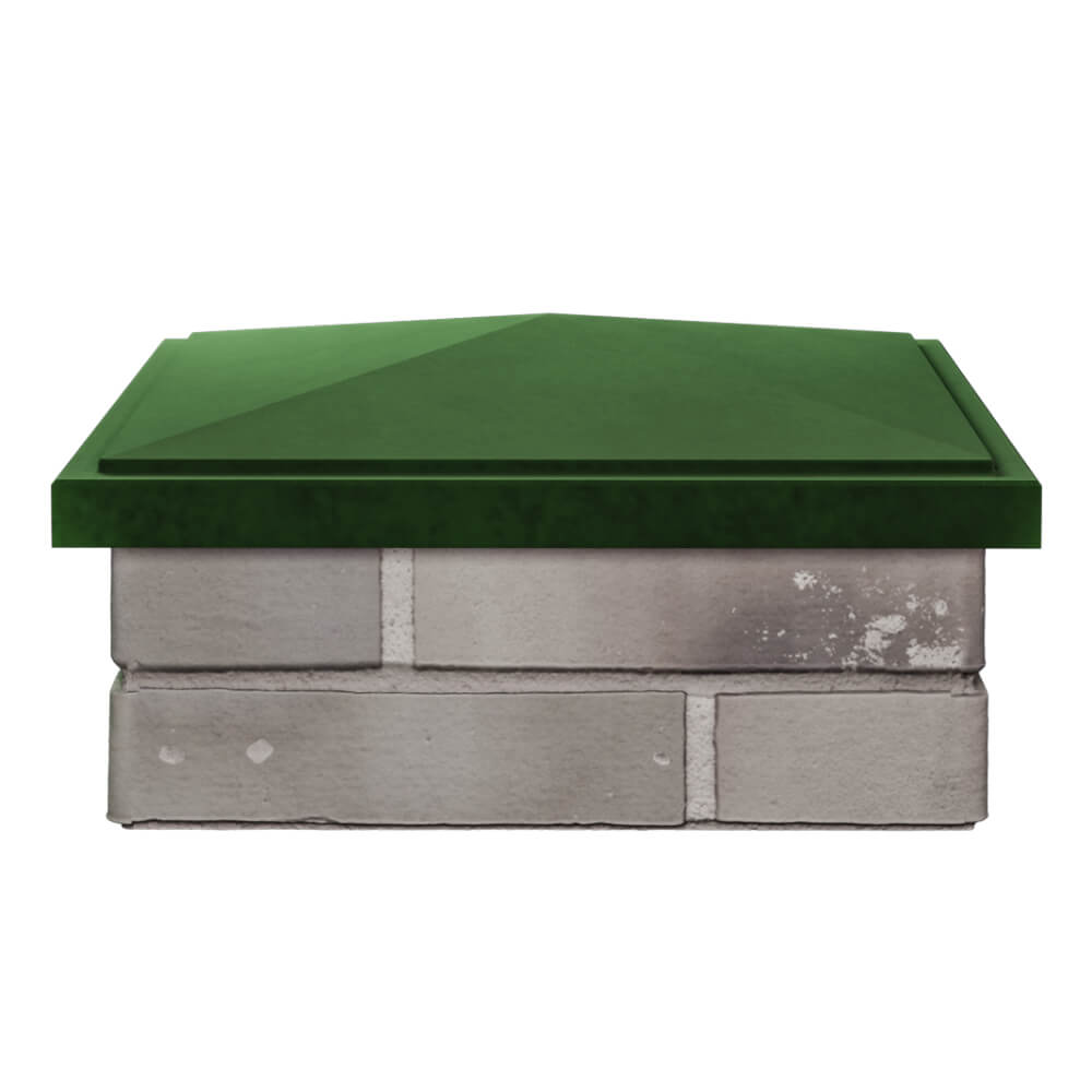 Колпак Zking БонаМоно Зеленый на столб 1.5х1.5 кирпича (385х385, 400х400мм) Чита фото