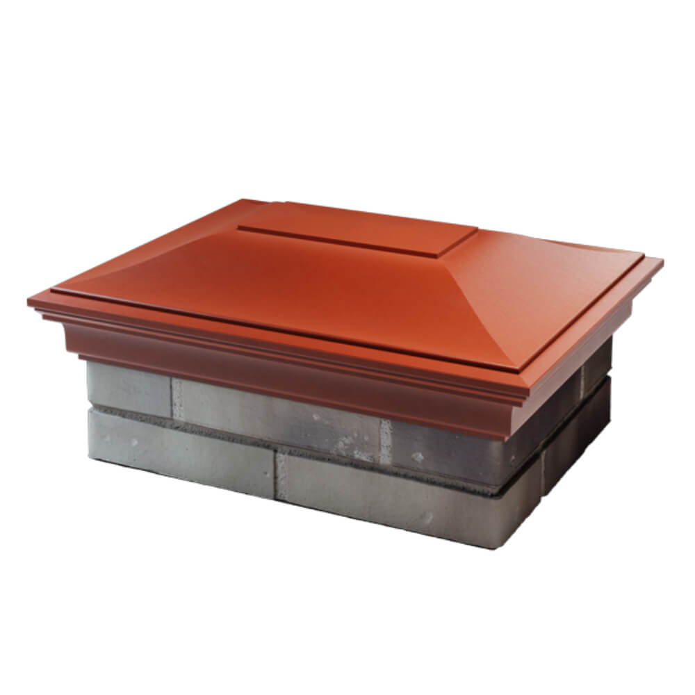 Колпак Zking Монблан Красный на столб 2х1.5 кирпича (515х385мм) в Чите фото