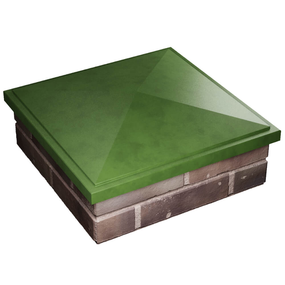 Колпак Zking БонаМоно Зеленый на столб 2х2 кирпича (515х515, 530х530мм) в Чите фото