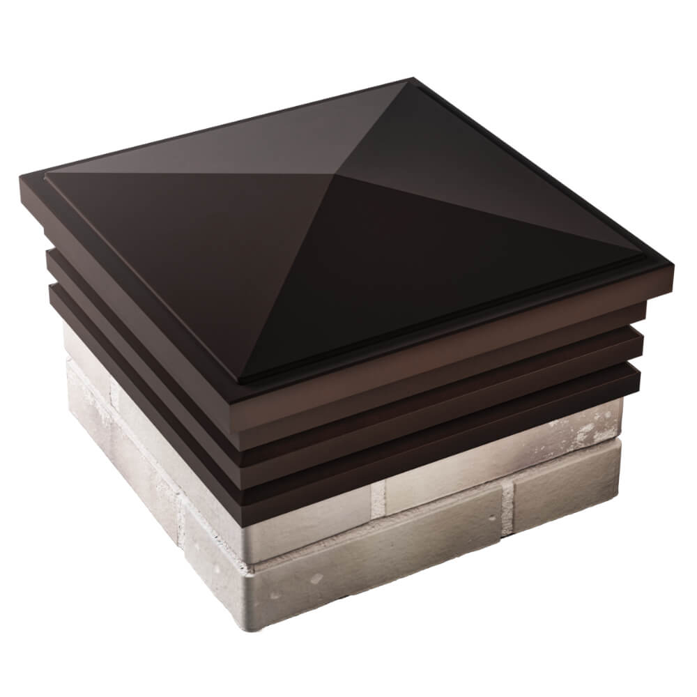 Колпак Zking Бона ХайТек Коричневый на столб 1.5х1.5 кирпича (385х385мм) в Чите фото