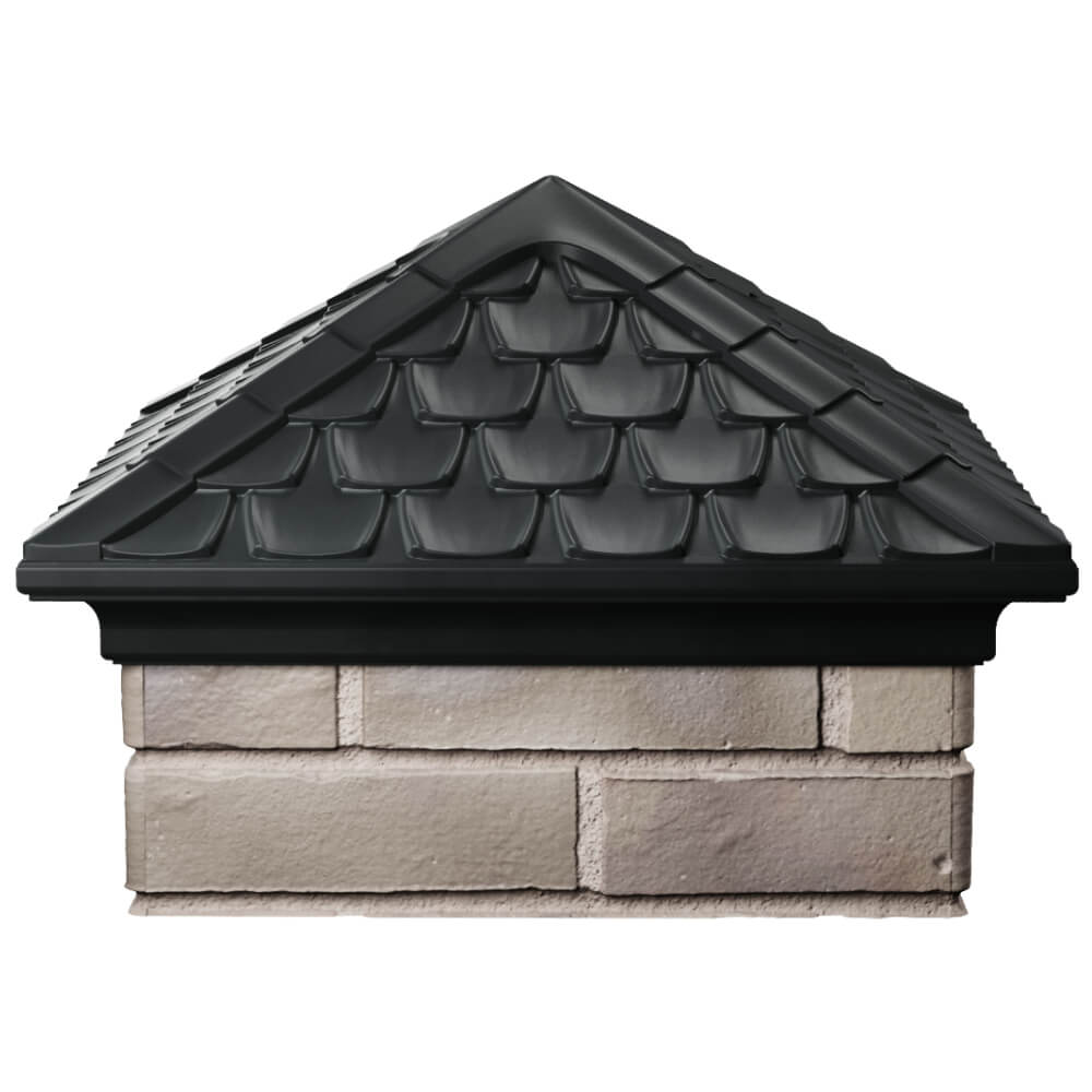 Колпак Zking Эльбрус Черный на столб 1.5х1.5 кирпича (385х385мм) Чита фото