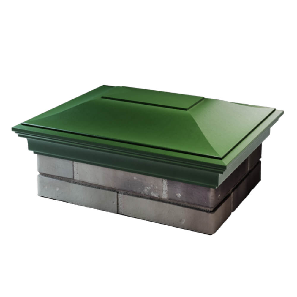 Колпак Zking Монблан Зеленый на столб 2х1.5 кирпича (515х385мм) в Чите фото