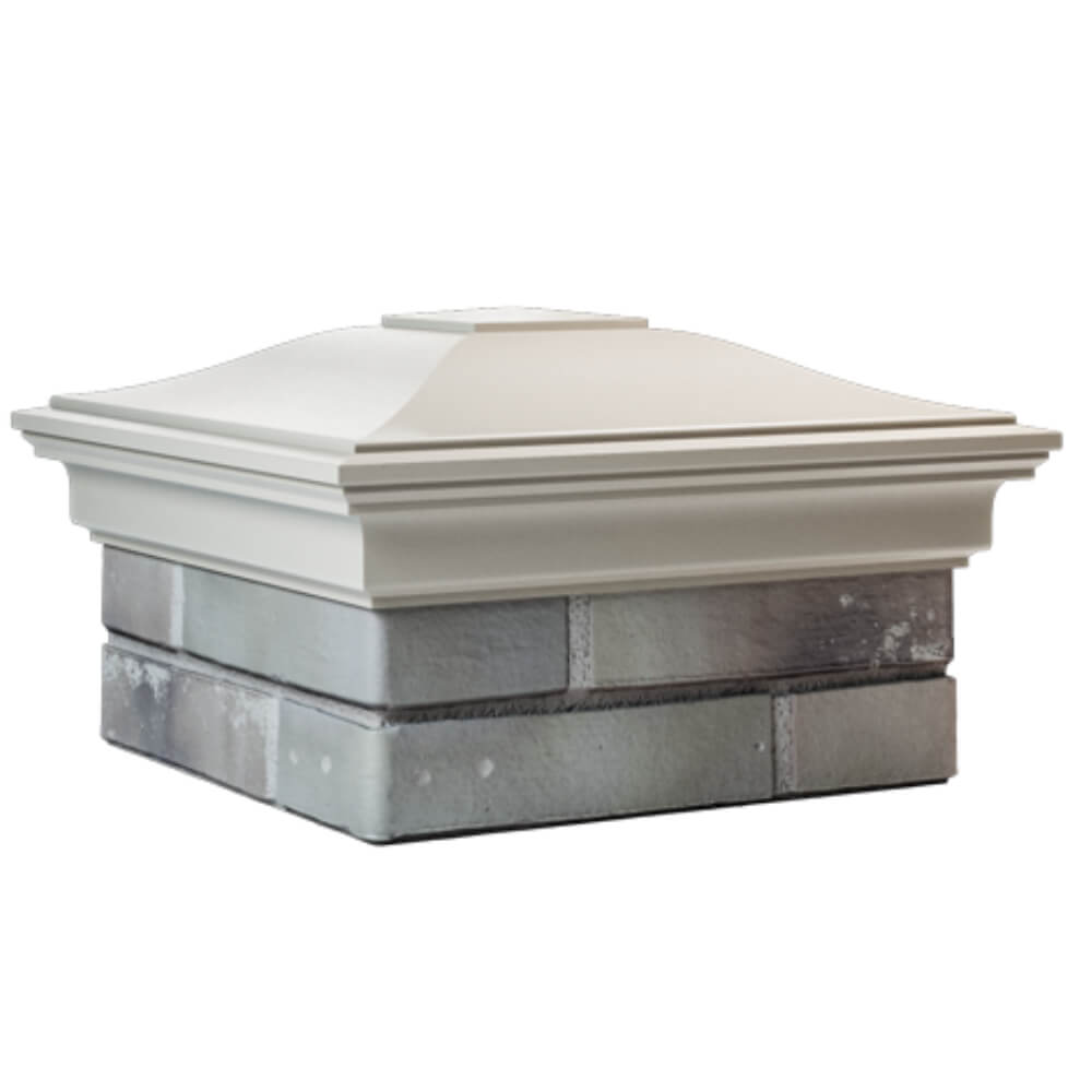 Колпак Zking Монблан Бежевый на столб 1.5х1.5 кирпича (385х385мм) в Чите фото