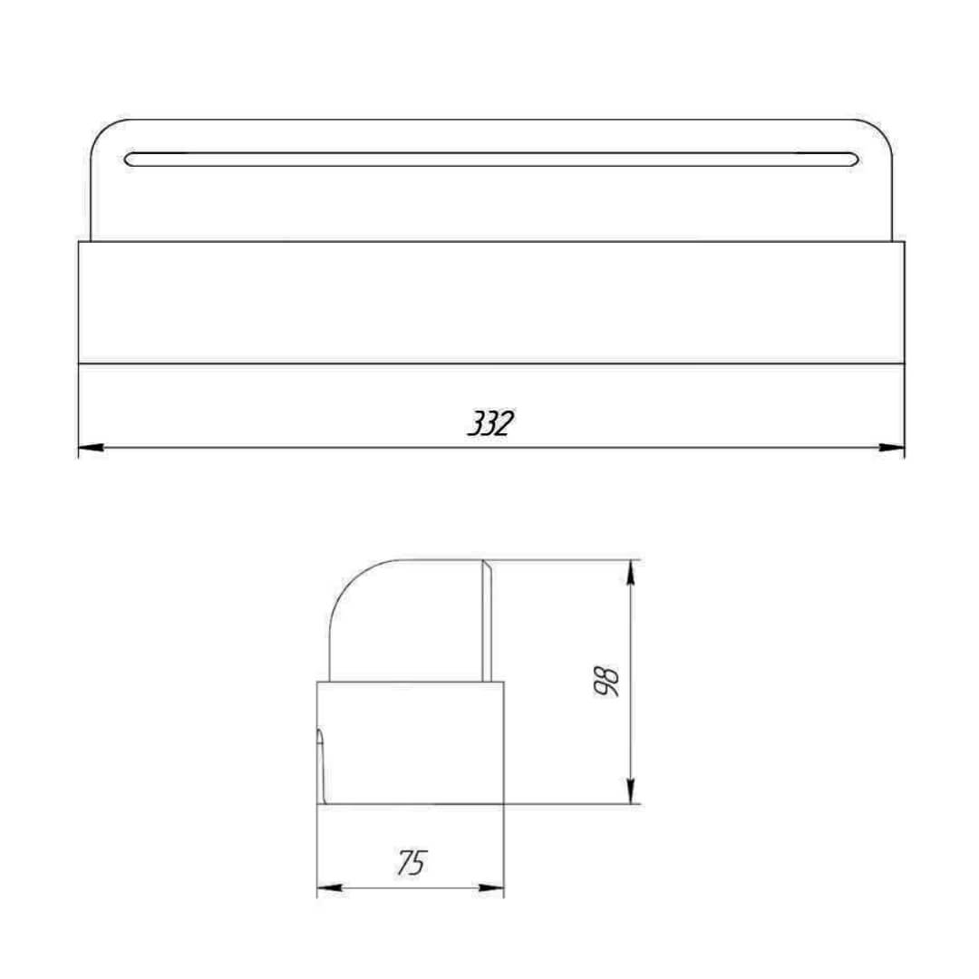 LED Светильник для шаговой плиты STONE Графитовый Серый 330х75х98мм в Чите фото