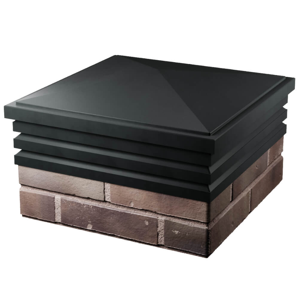 Колпак Zking Бона ХайТек Черный на столб 2х2 кирпича (513х513мм) в Чите фото