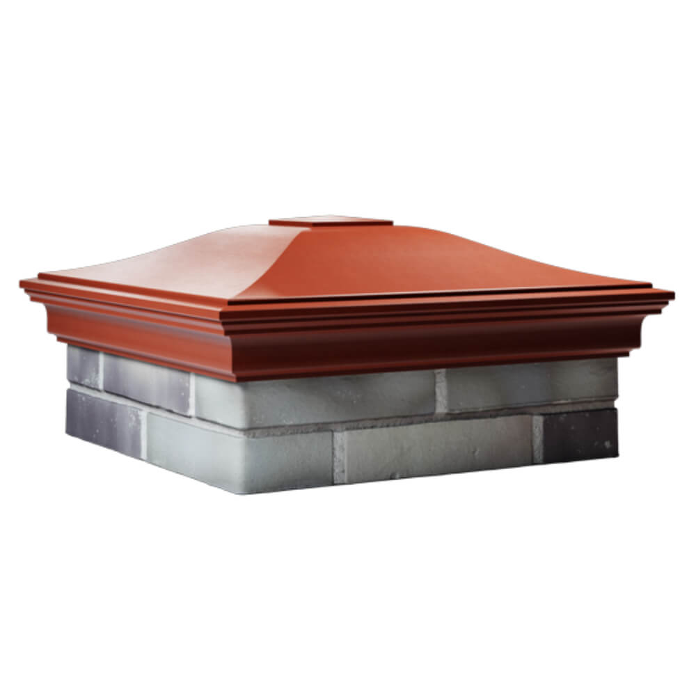 Колпак Zking Монблан Красный на столб 2х2 кирпича (515х515мм) в Чите фото