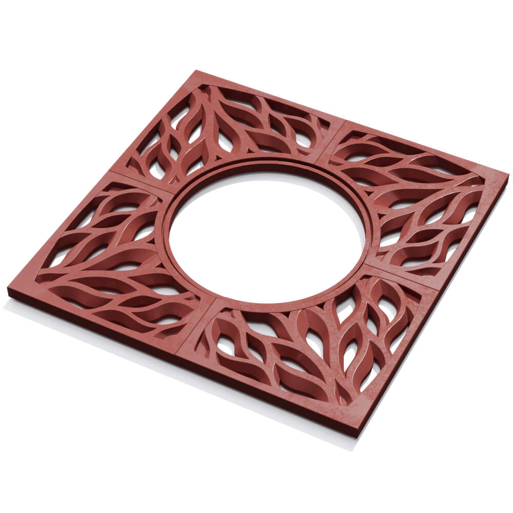 Приствольная решетка для дерева ZKING CRUST 1.2х1.2м Красная в Чите фото