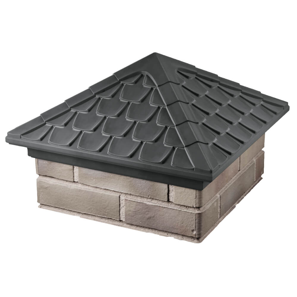 Колпак Zking Эльбрус Серый на столб 1.5х1.5 кирпича (385х385мм) в Чите фото