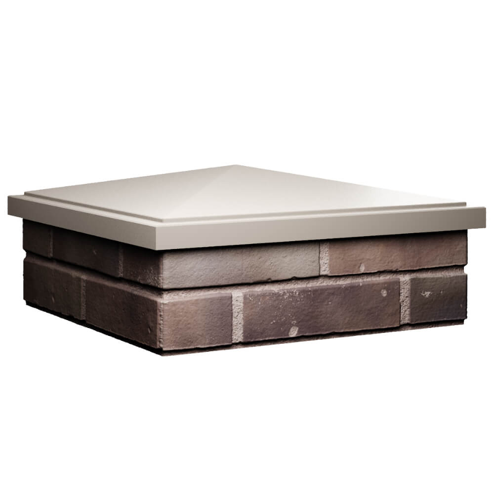 Колпак Zking БонаМоно Бежевый на столб 2х2 кирпича (515х515, 530х530мм) в Чите фото