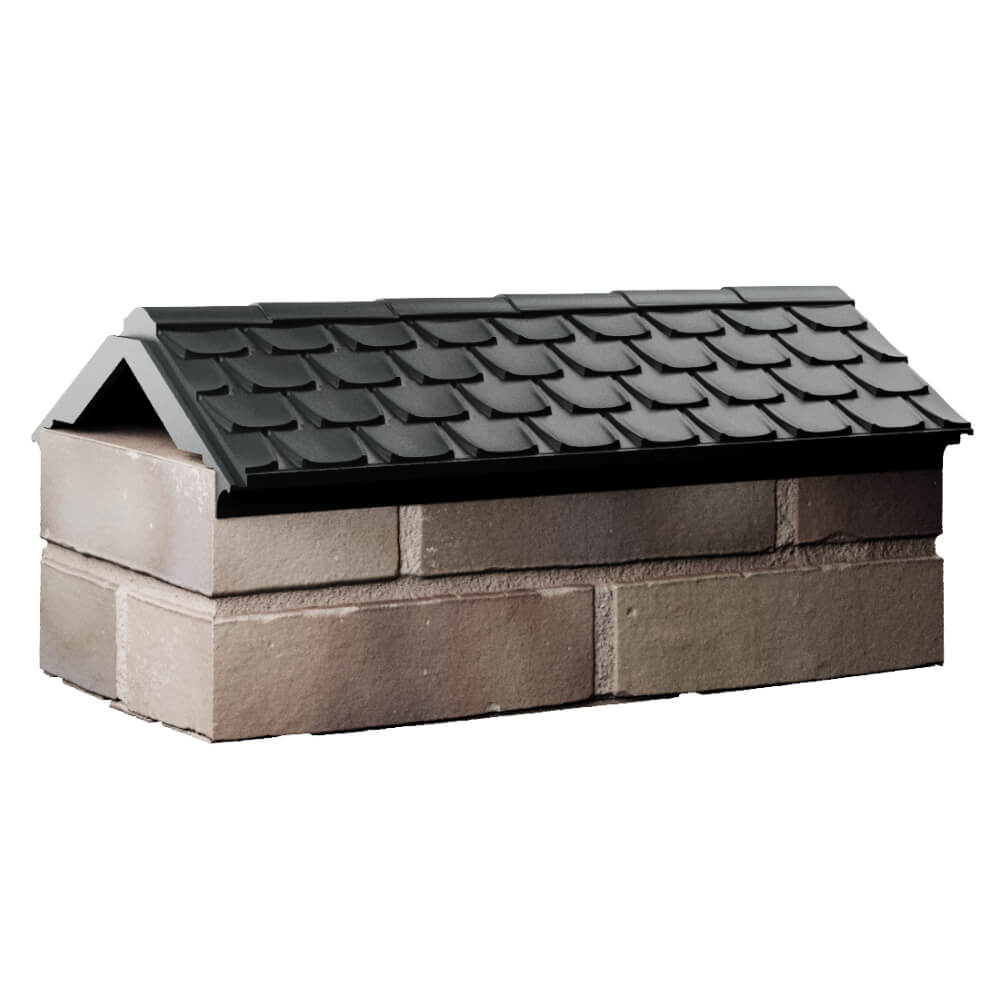 Парапет Zking Эльбрус Черный с посадкой на 1 кирпич (255мм) Чита фото