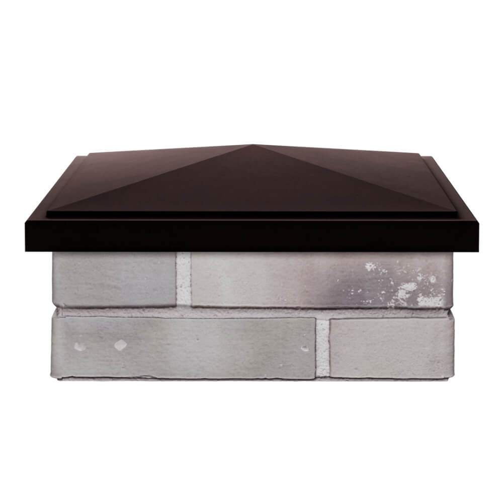 Колпак Zking БонаМоно Коричневый на столб 1.5х1.5 кирпича (385х385, 400х400мм) Чита фото