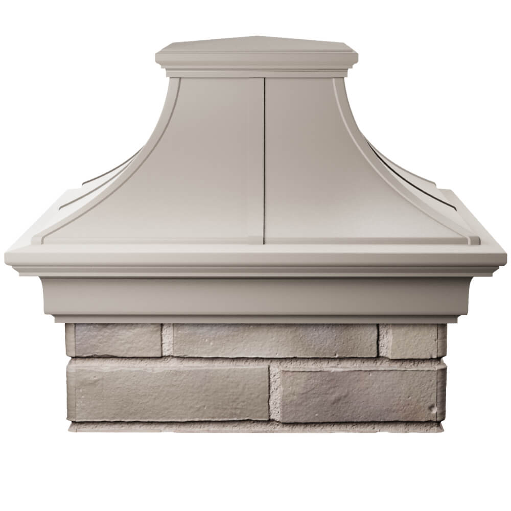 Колпак Zking Монблан Премиум Бежевый на столб 1.5х1.5 кирпича (385х385мм) Чита фото