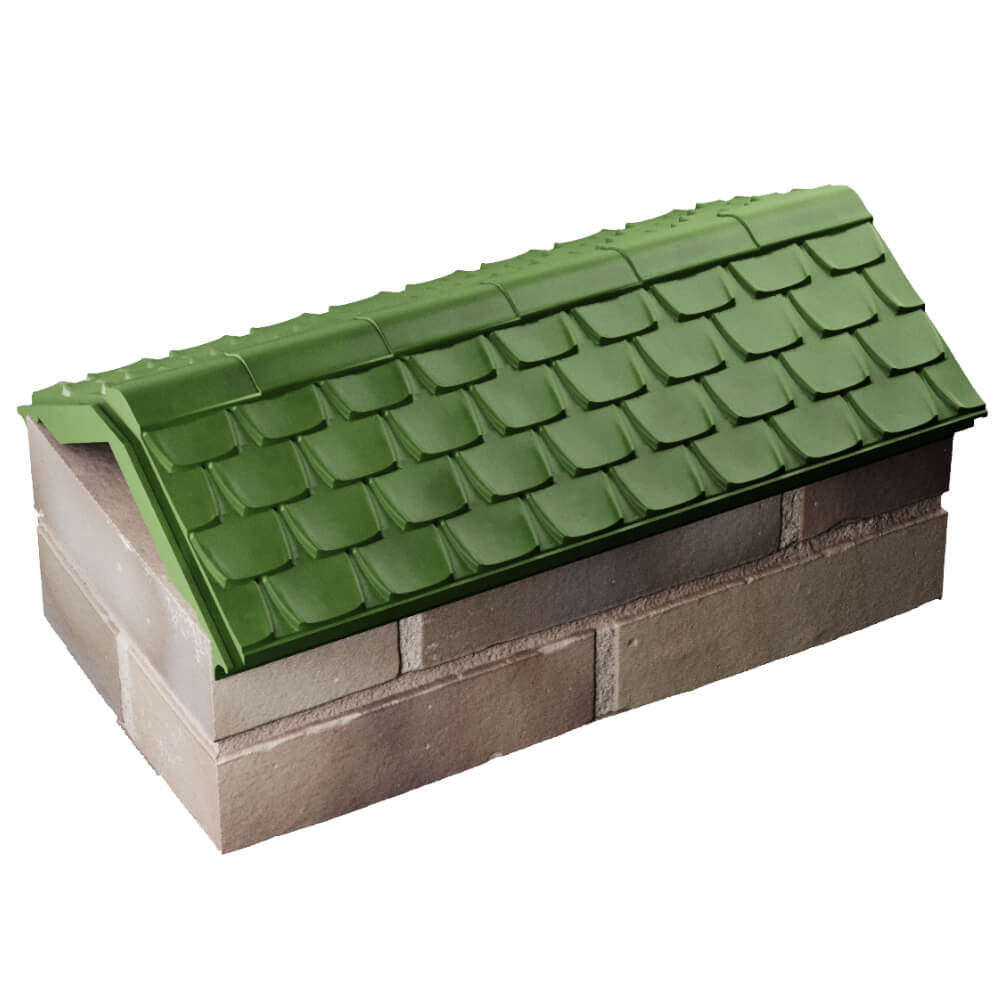 Парапет Zking Эльбрус Зеленый с посадкой на 1 кирпич (255мм) в Чите фото