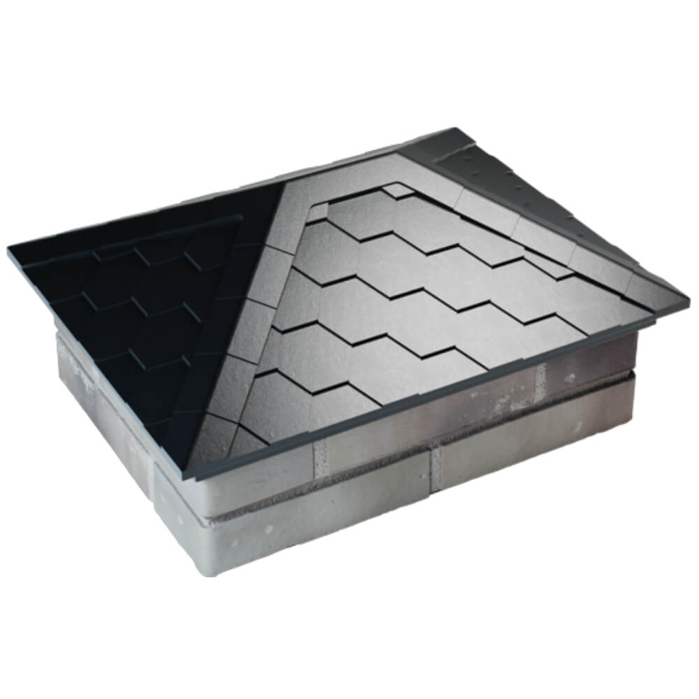 Колпак Zking Эверест Черный на столб 2х1.5 кирпича (520х390мм) Чита фото