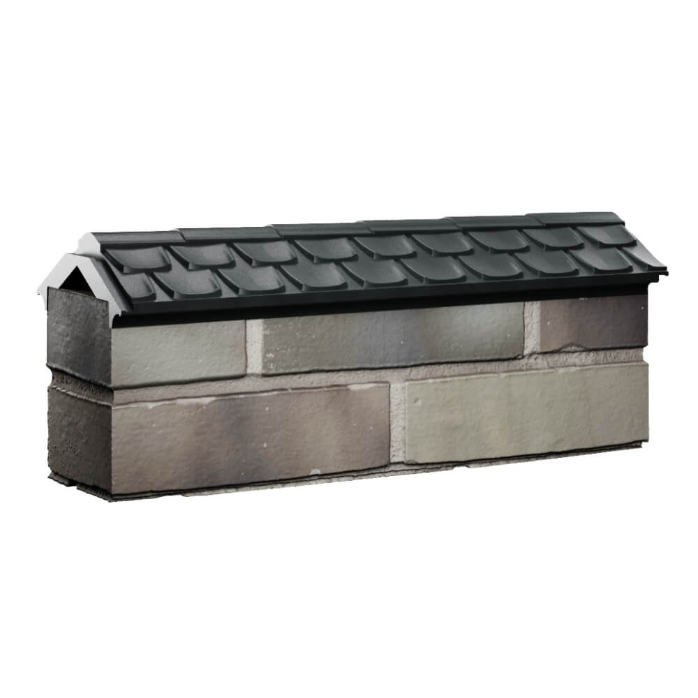 Парапет Zking Эльбрус Черный с посадкой на 0.5 кирпича (130мм) Чита фото