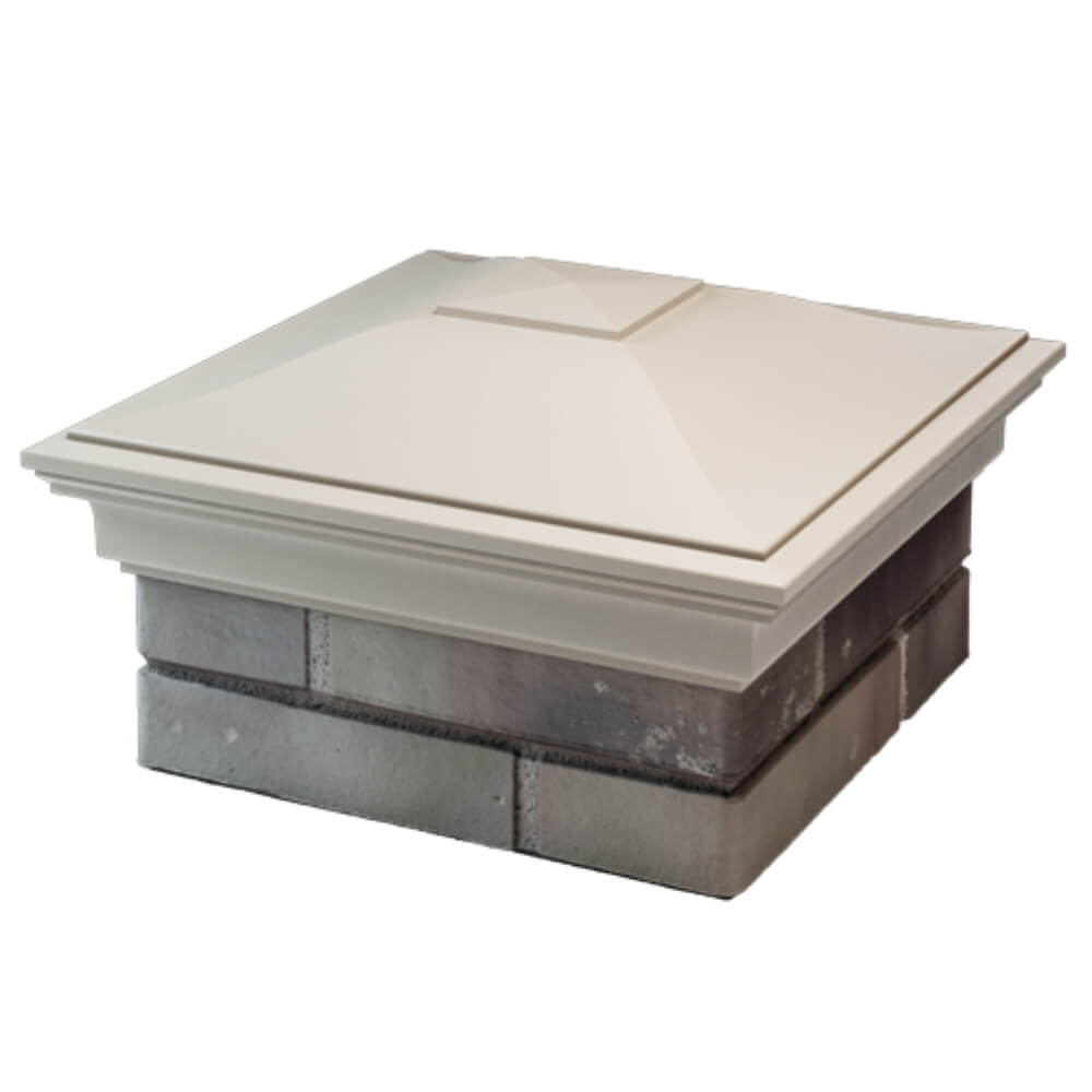 Колпак Zking Монблан Бежевый на столб 1.5х1.5 кирпича (385х385мм) в Чите фото