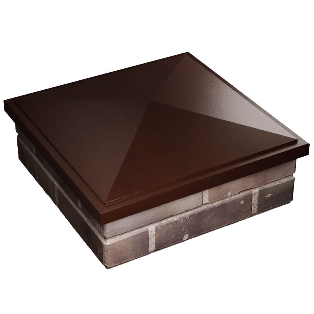 Колпак Zking БонаМоно Коричневый на столб 2х2 кирпича (515х515, 530х530мм) в Чите фото