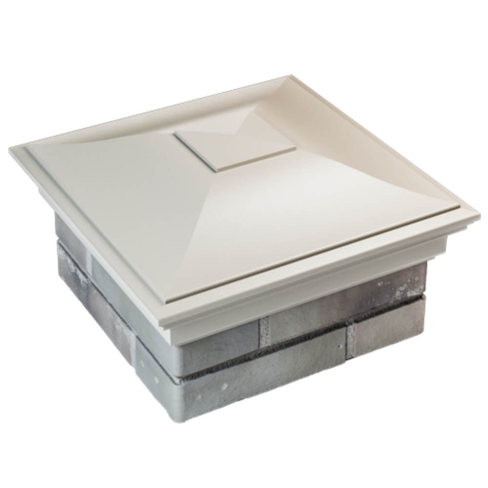 Колпак Zking Монблан Бежевый на столб 1.5х1.5 кирпича (385х385мм) в Чите фото