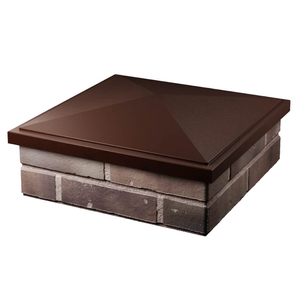 Колпак Zking БонаМоно Коричневый на столб 2х2 кирпича (515х515, 530х530мм) в Чите фото