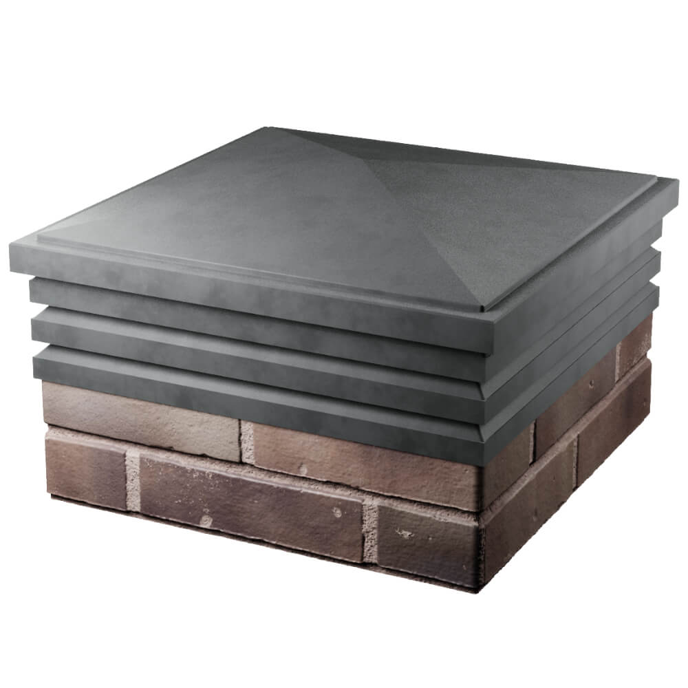 Колпак Zking Бона ХайТек Серый на столб 2х2 кирпича (513х513мм) в Чите фото