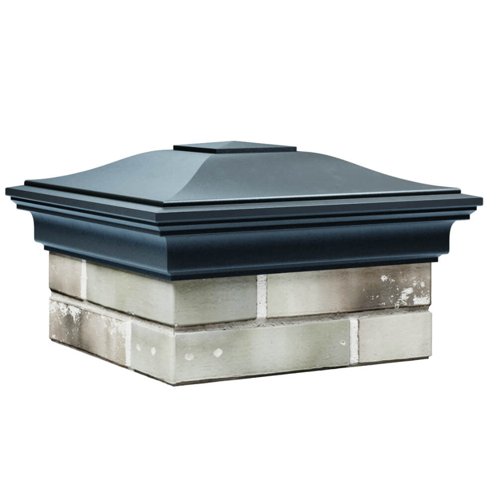 Колпак Zking Монблан Серый на столб 1.5х1.5 кирпича (385х385мм) в Чите фото