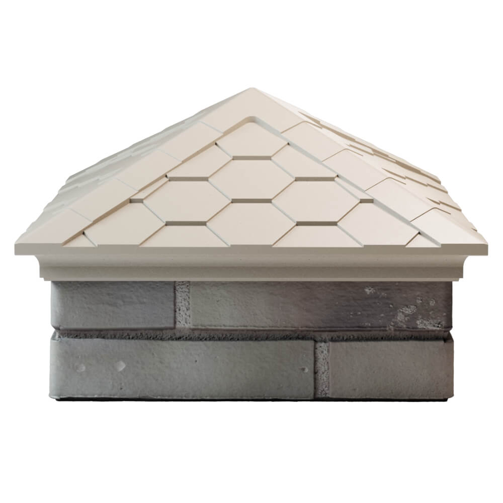 Колпак Zking Эверест Бежевый на столб 1.5х1.5 кирпича (390х390мм) Чита фото