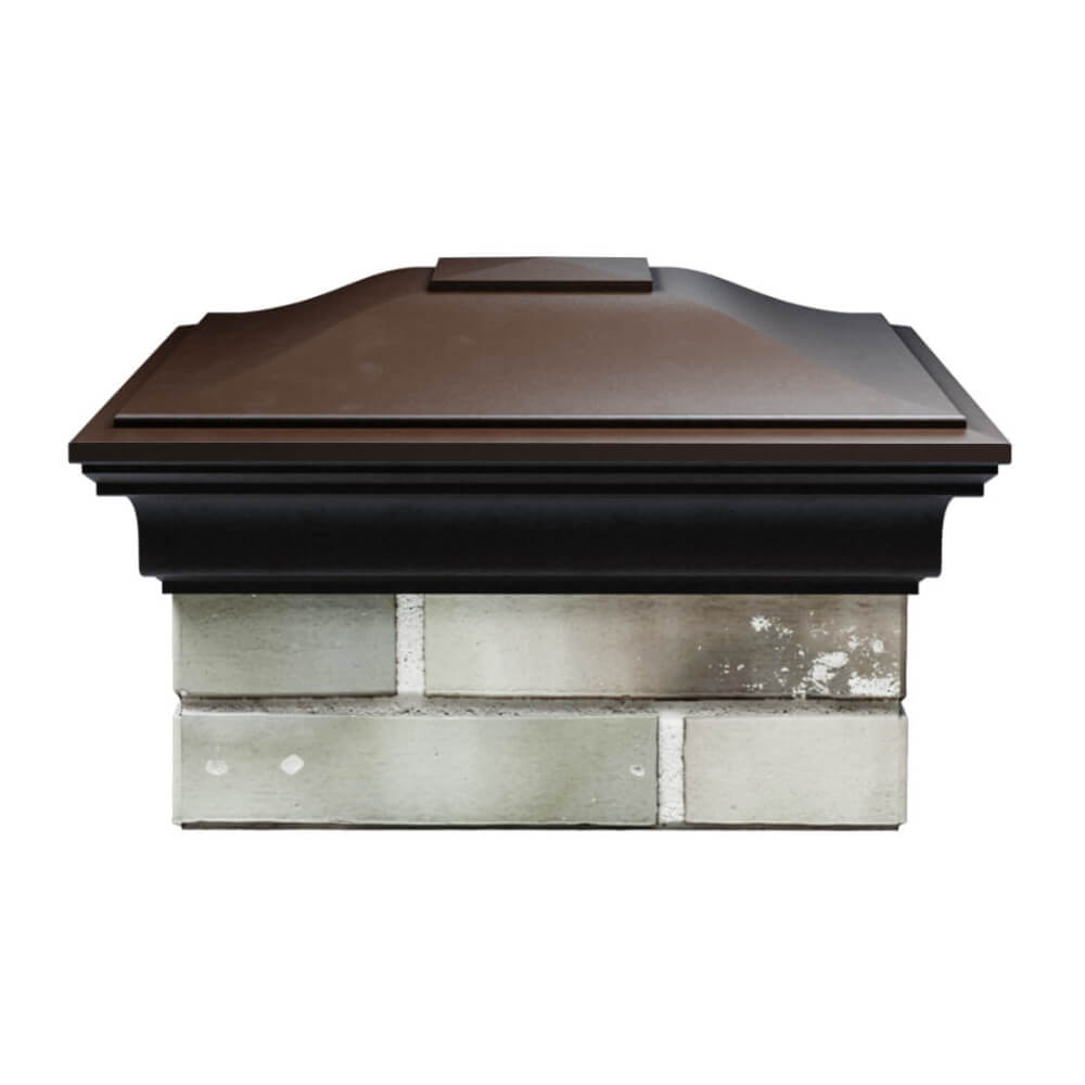 Колпак Zking Монблан Коричневый на столб 1.5х1.5 еврокирпича 0.7НФ (355х355мм) Чита фото