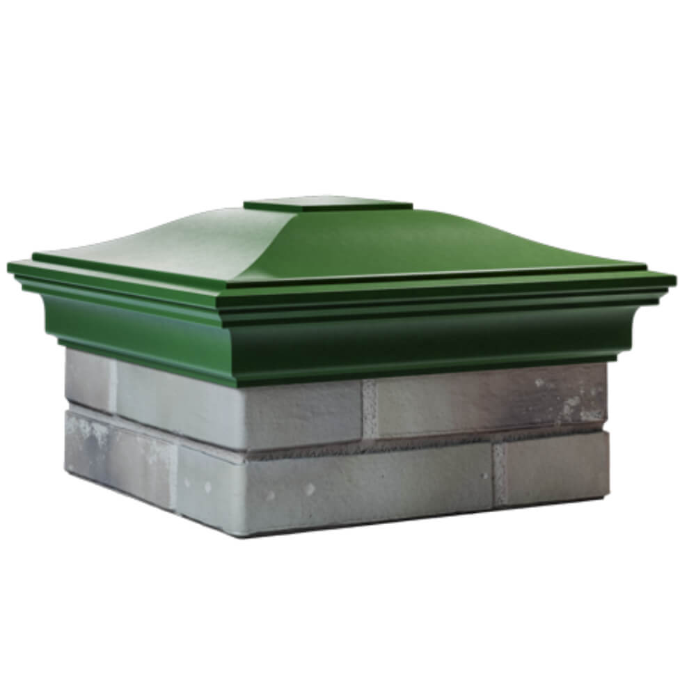 Колпак Zking Монблан Зеленый на столб 1.5х1.5 кирпича (385х385мм) в Чите фото