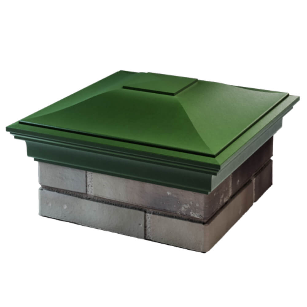 Колпак Zking Монблан Зеленый на столб 1.5х1.5 кирпича (385х385мм) в Чите фото