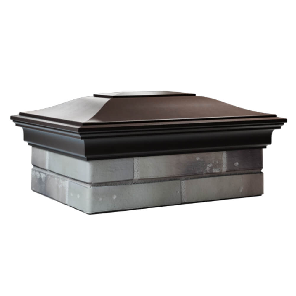 Колпак Zking Монблан Коричневый на столб 2х1.5 кирпича (515х385мм) в Чите фото