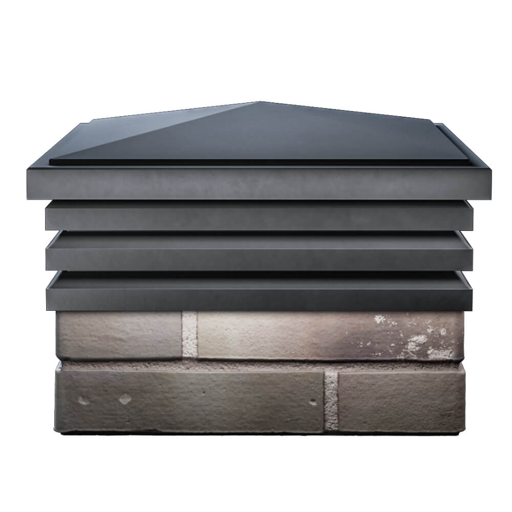 Колпак Zking Бона ХайТек Серый на столб 1.5х1.5 кирпича (385х385мм) Чита фото