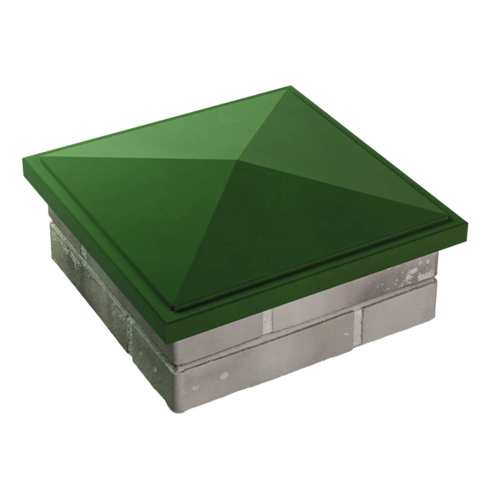 Колпак Zking БонаМоно Зеленый на столб 1.5х1.5 кирпича (385х385, 400х400мм) в Чите фото