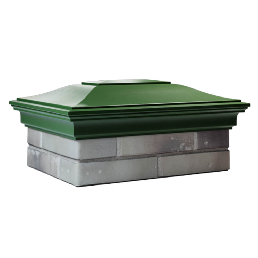 Колпак Zking Монблан Зеленый на столб 2х1.5 кирпича (515х385мм) в Чите фото