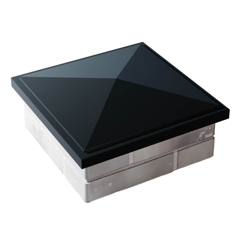 Колпак Zking БонаМоно Черный на столб 1.5х1.5 кирпича (385х385, 400х400мм) в Чите фото