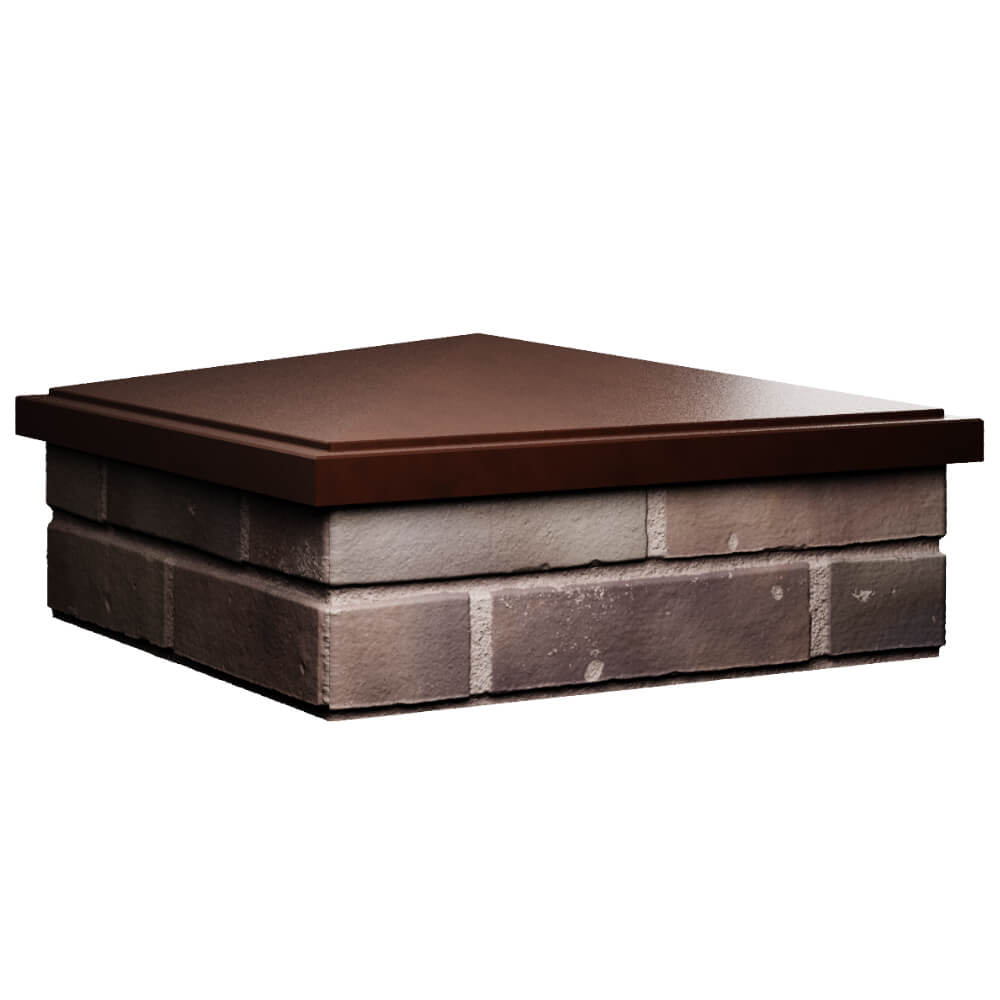 Колпак Zking БонаМоно Коричневый на столб 2х2 кирпича (515х515, 530х530мм) в Чите фото