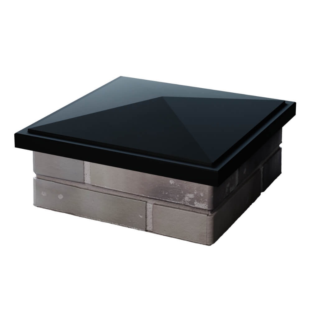 Колпак Zking БонаМоно Черный на столб 1.5х1.5 кирпича (385х385, 400х400мм) в Чите фото