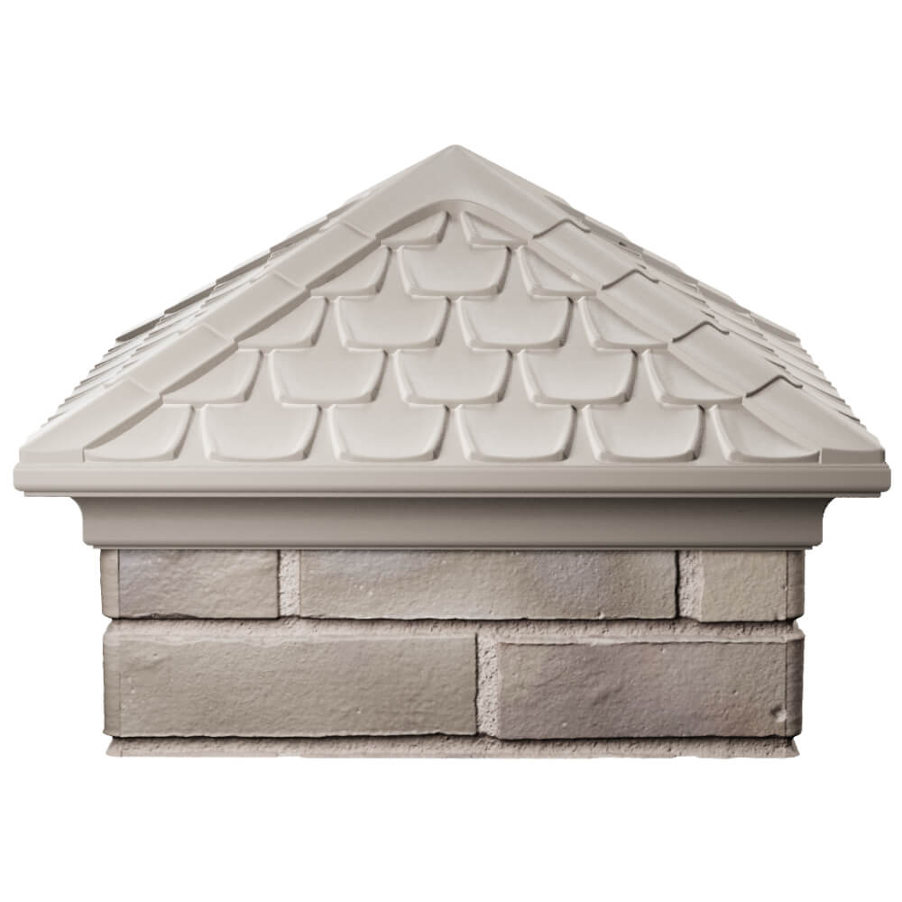 Колпак Zking Эльбрус Бежевый на столб 1.5х1.5 кирпича (385х385мм) Чита фото