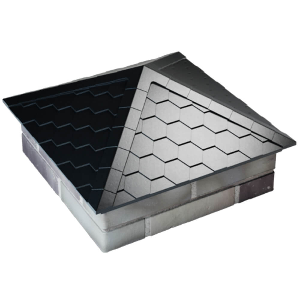 Колпак Zking Эверест Черный на столб 2х2 кирпича (535х535мм) Чита фото