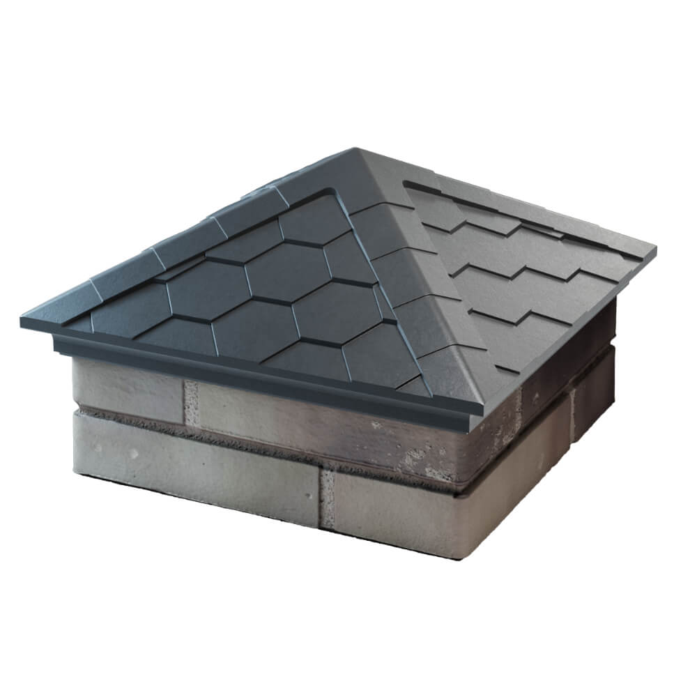 Колпак Zking Эверест Серый на столб 1.5х1.5 кирпича (390х390мм) в Чите фото