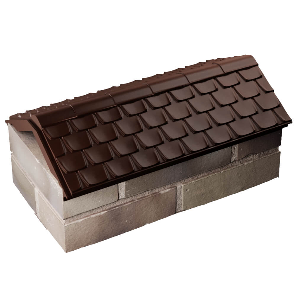 Парапет Zking Эльбрус Коричневый с посадкой на 1 кирпич (255мм) в Чите фото